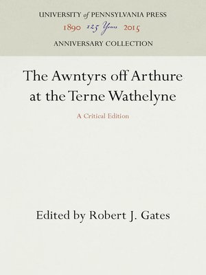 cover image of The Awntyrs off Arthure at the Terne Wathelyne